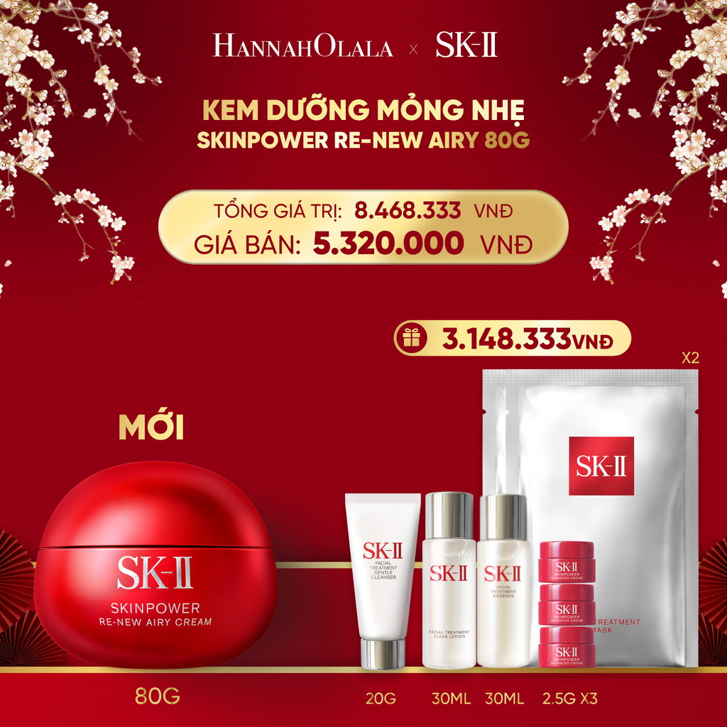  DEAL 8: KEM DƯỠNG MỎNG NHẸ GIẢM DẤU HIỆU LÃO HÓA SKINPOWER RE-NEW 80G 