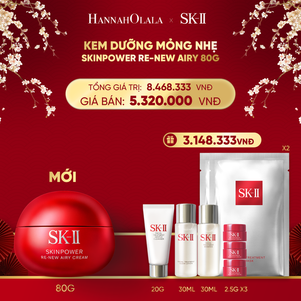  DEAL 8: KEM DƯỠNG MỎNG NHẸ GIẢM DẤU HIỆU LÃO HÓA SKINPOWER RE-NEW 80G 