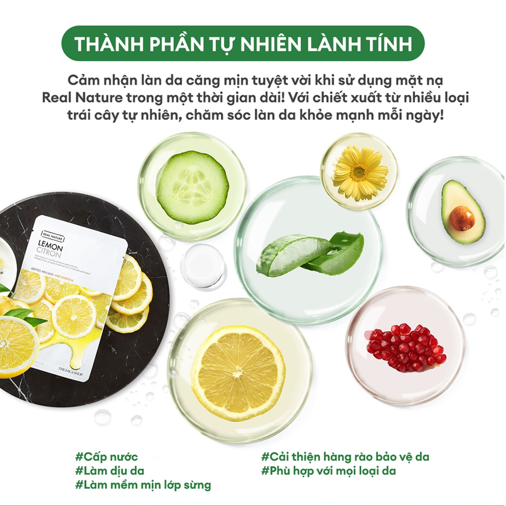  A812_DEAL 2: COMBO 55 MẶT NẠ QUỐC DÂN DƯỠNG DA HÀNG NGÀY THE FACE SHOP REAL NATURE 