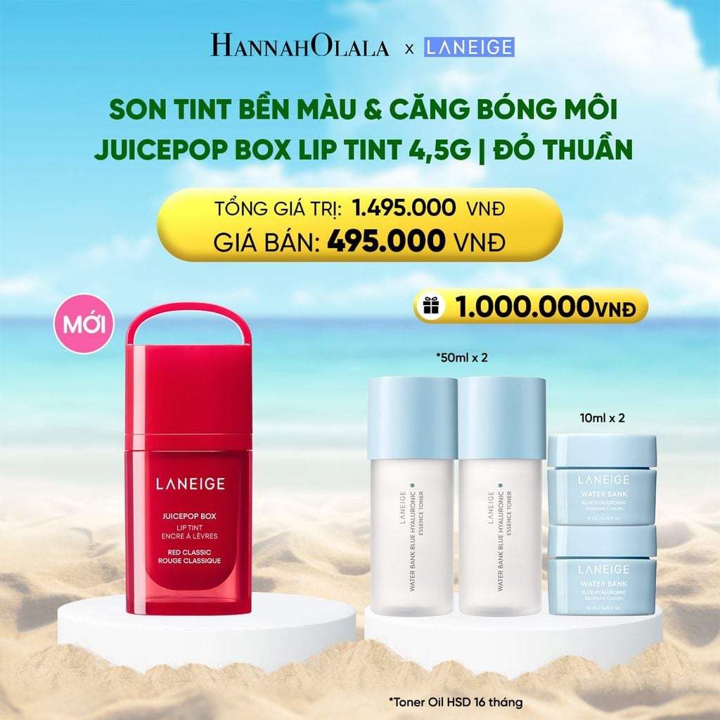  DEAL 20: MỚI - LANEIGE SON TINT BỀN MẦU & CĂNG BÓNG MÔI JUICEPOP BOX LIP TINT 4.5G 