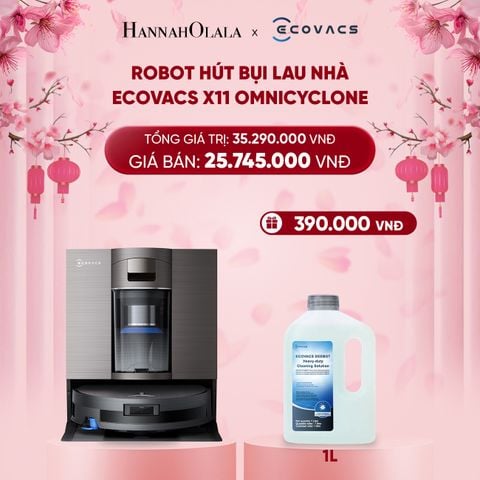  [GIAO HÀNG SAU] DEAL 6: ROBOT HÚT BỤI LAU NHÀ ECOVACS X11 OMNICYCLONE 