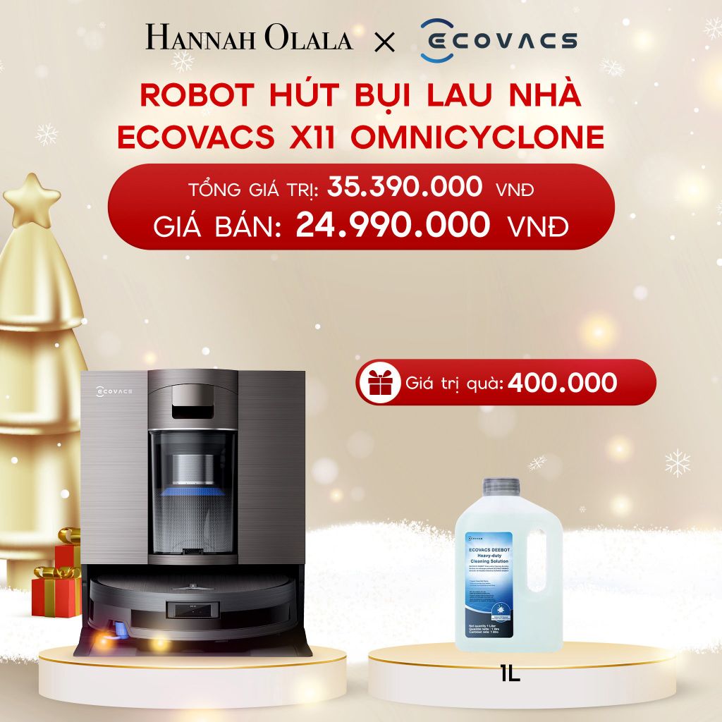  A41_DEAL 9: ROBOT HÚT BỤI LAU NHÀ ECOVACS X11 OMNICYCLONE 