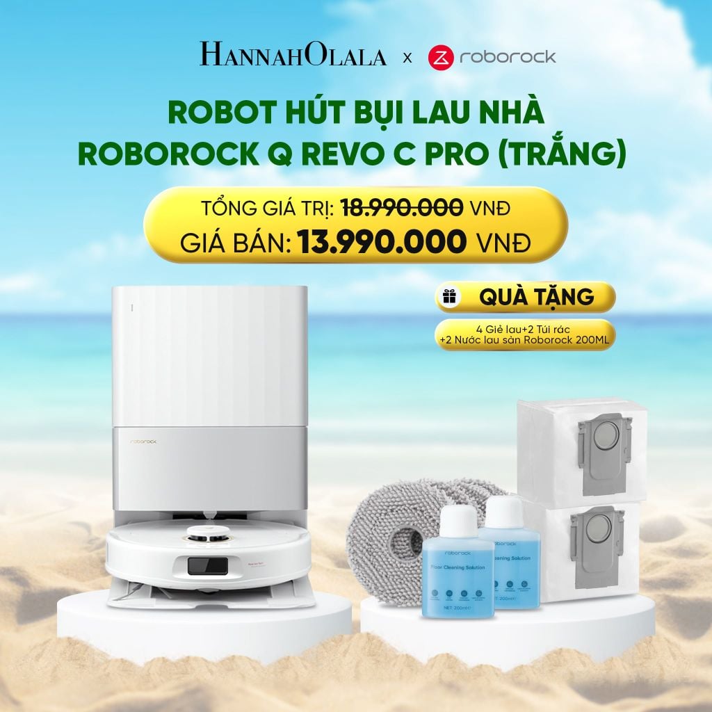  DEAL 2: ROBOT HÚT BỤI LAU NHÀ ROBOROCK Q REVO C PRO 