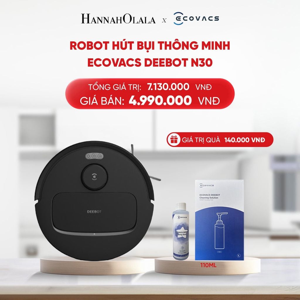  DEAL 3: ROBOT HÚT BỤI THÔNG MINH ECOVACS DEEBOT N30 