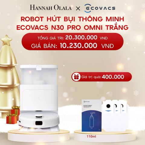  DEAL 1: ROBOT HÚT BỤI THÔNG MINH ECOVACS N30 PRO OMNI TRẮNG 