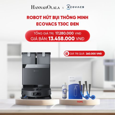  DEAL 6: ROBOT HÚT BỤI THÔNG MINH ECOVACS T30C ĐEN 