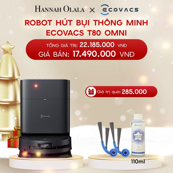  A47_DEAL 7: (PRE-ORDER 15 NGÀY) ROBOT HÚT BỤI THÔNG MINH ECOVACS T80 OMNI 