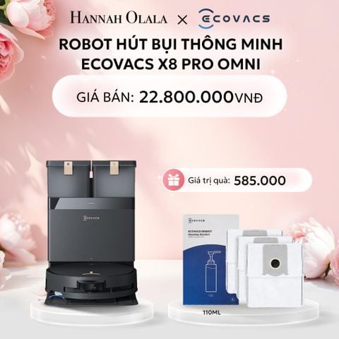  E271: DEAL 2: ROBOT HÚT BỤI THÔNG MINH ECOVACS X8 PRO OMNI 