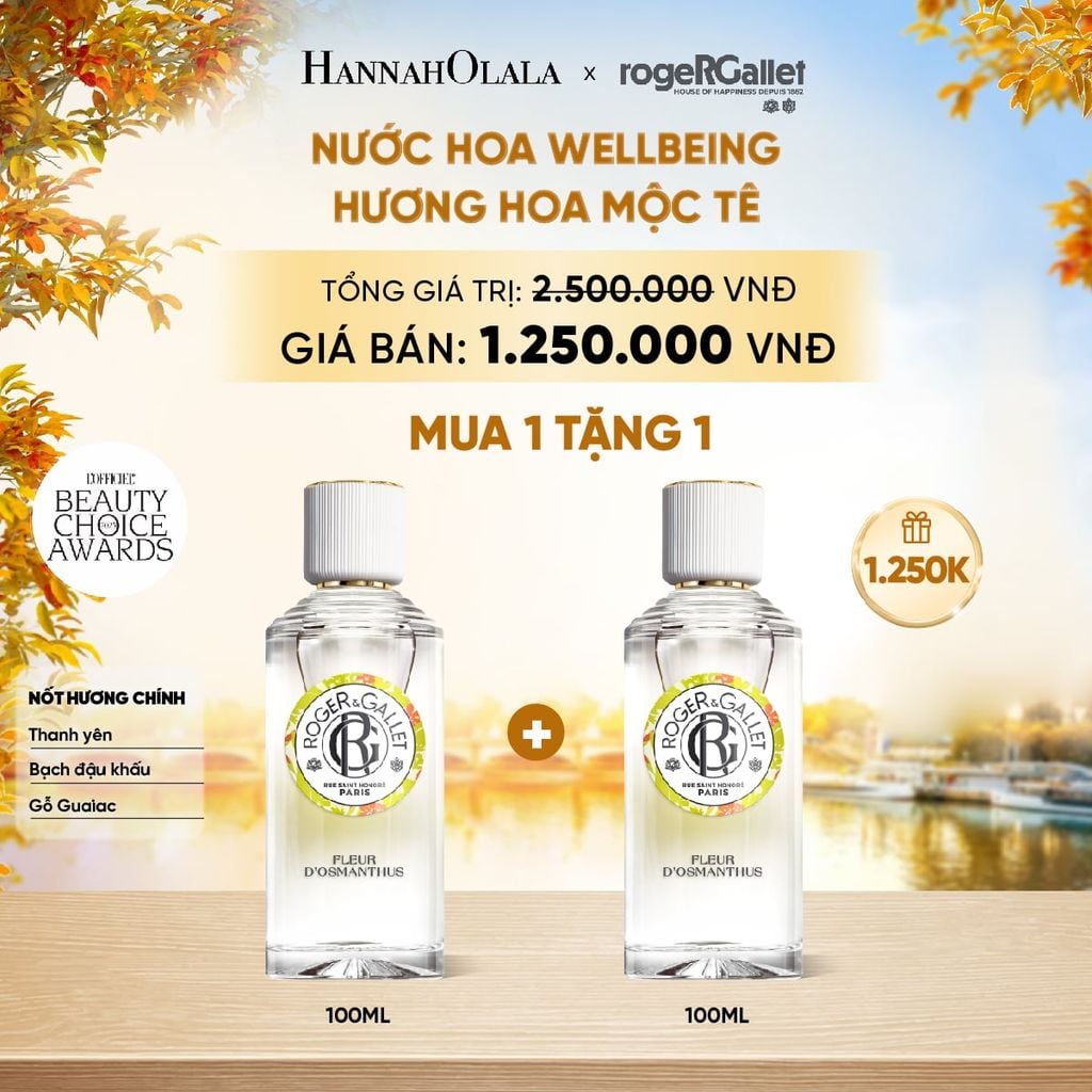  NƯỚC HOA WELLBEING ROGER&GALLET 100ML - E786 