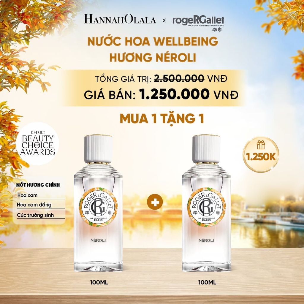  NƯỚC HOA WELLBEING ROGER&GALLET 100ML - E786 