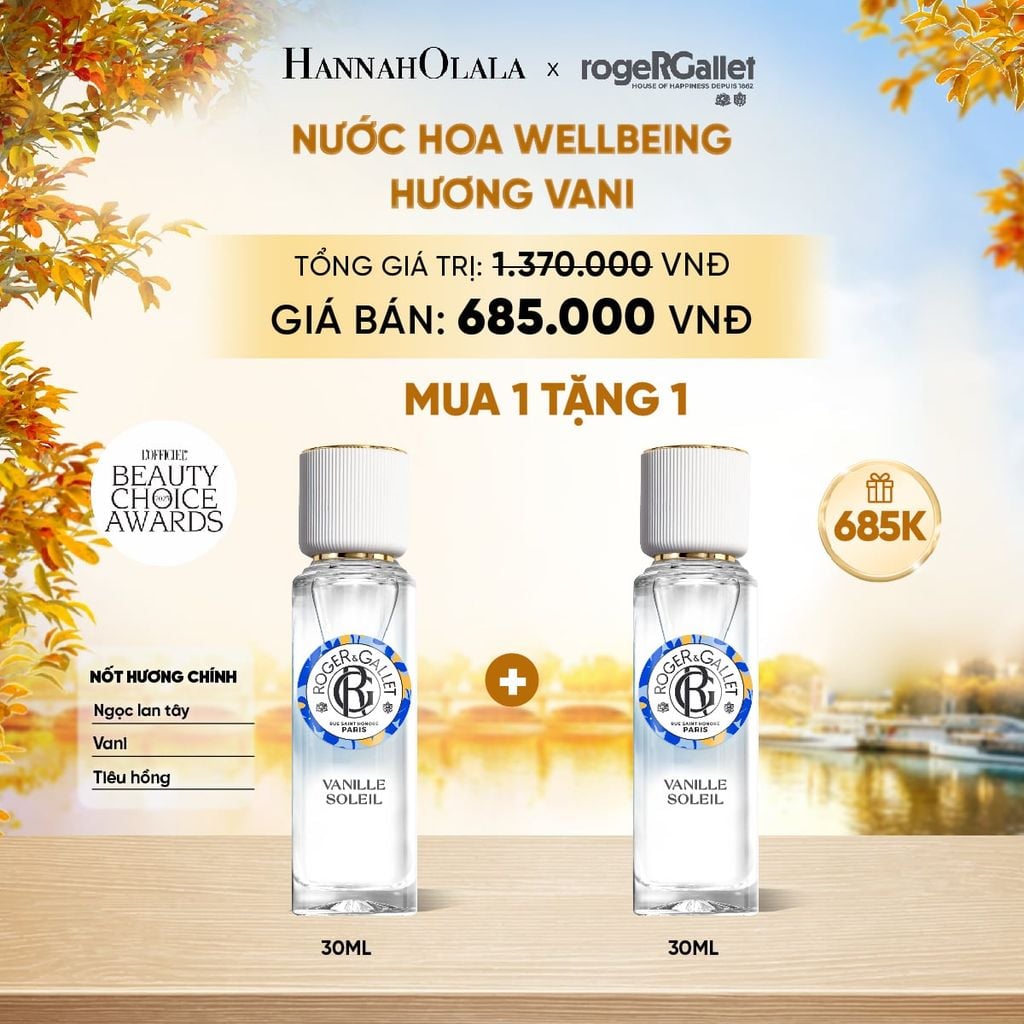  NƯỚC HOA WELLBEING ROGER&GALLET 30ML - E793 