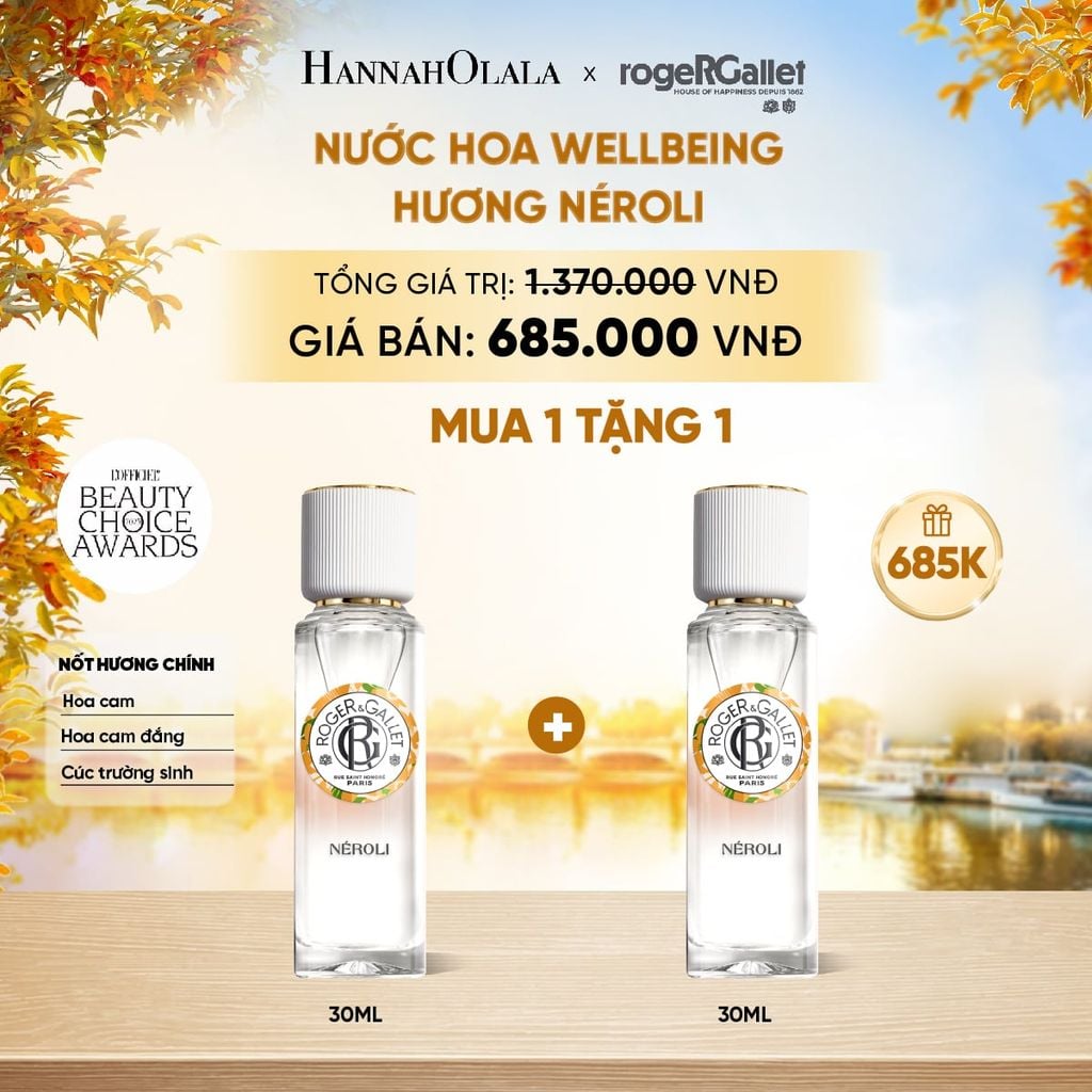  NƯỚC HOA WELLBEING ROGER&GALLET 30ML - E793 