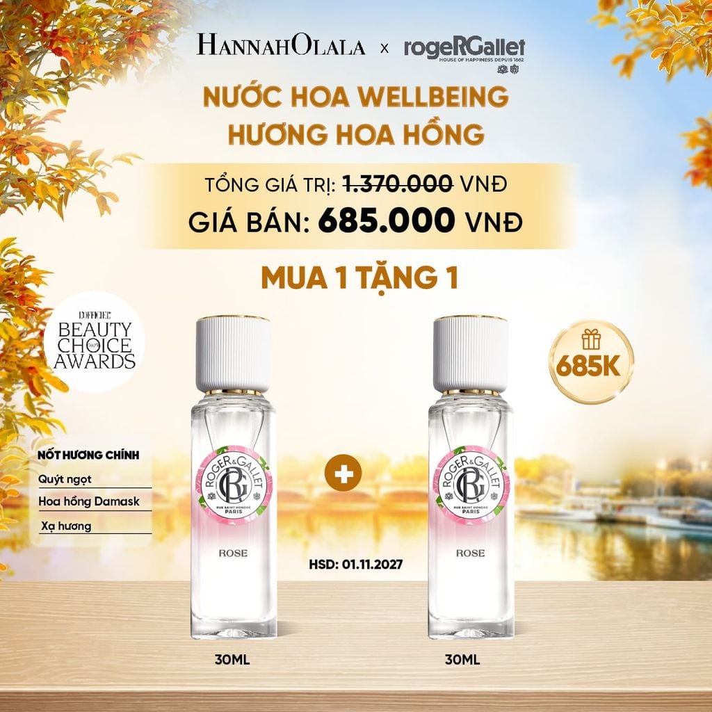 NƯỚC HOA WELLBEING ROGER&GALLET 30ML - E793 