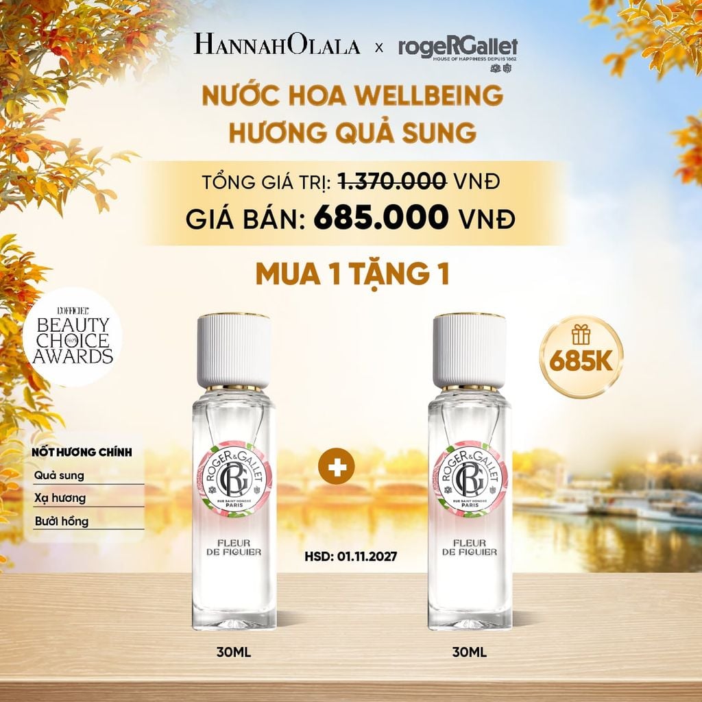  NƯỚC HOA WELLBEING ROGER&GALLET 30ML - E793 