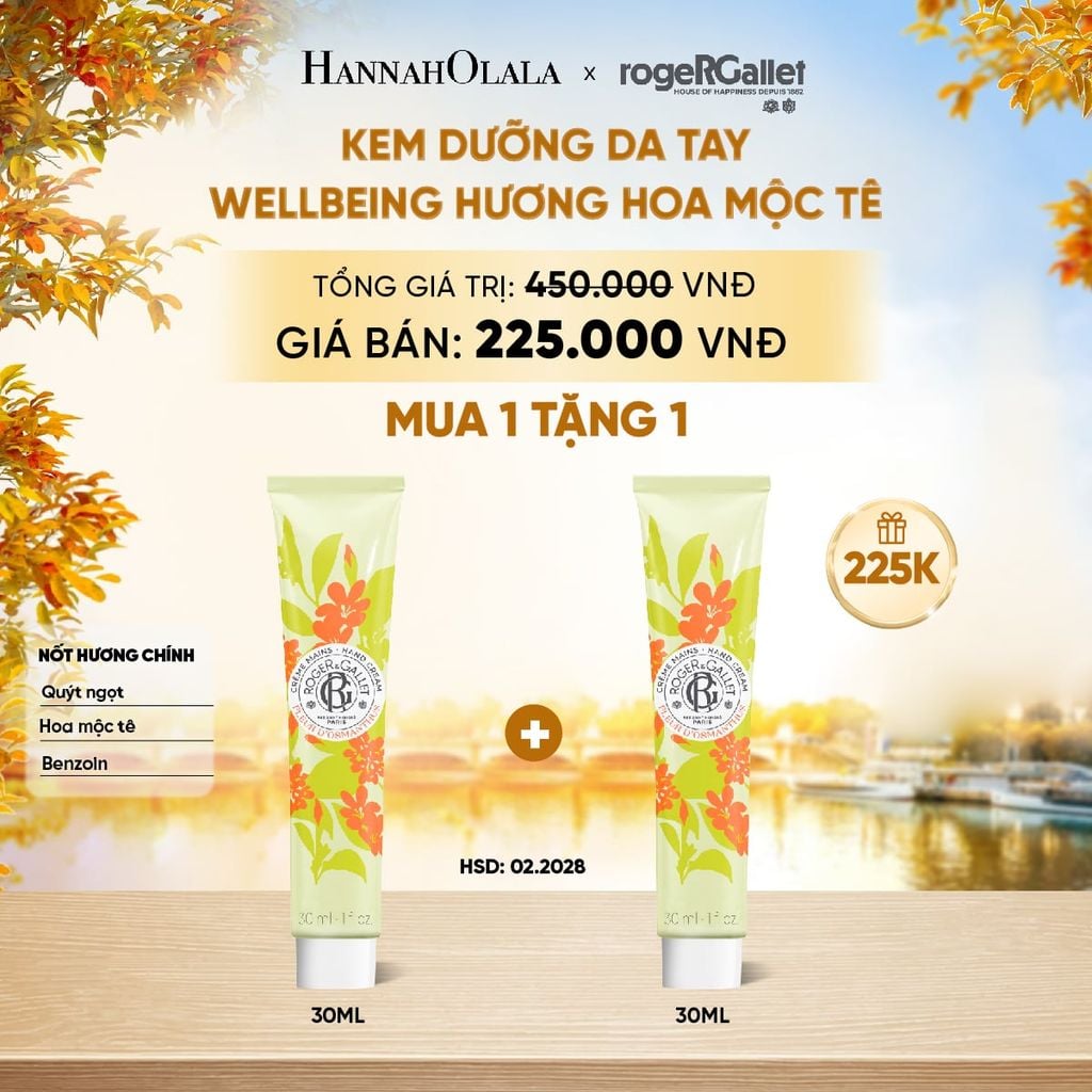  KEM DƯỠNG DA TAY ROGER&GALLET 30ML - E800 