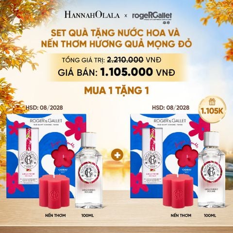  BỘ QUÀ TẶNG NƯỚC HOA WELLBEING NƯỚC HOA 100ML VÀ NẾN THƠM - E807 