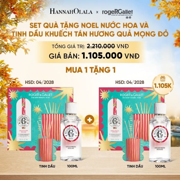  BỘ QUÀ TẶNG LỄ HỘI WELLBEING NƯỚC HOA 100ML VÀ TINH DẦU KHUẾCH TÁN - E809 