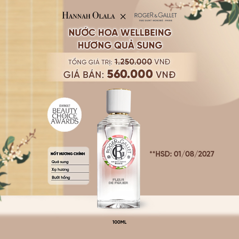  (HSD 07-08/2027) NƯỚC HOA WELLBEING ROGER&GALLET 100ML - A5084 