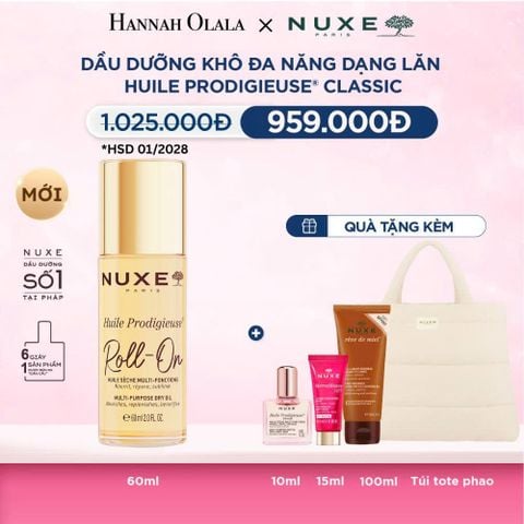  DẦU DƯỠNG KHÔ ĐA NĂNG DẠNG LĂN NUXE HUILE PRODIGIEUSE® ROLL-ON 60ML (CHỌN HƯƠNG) 