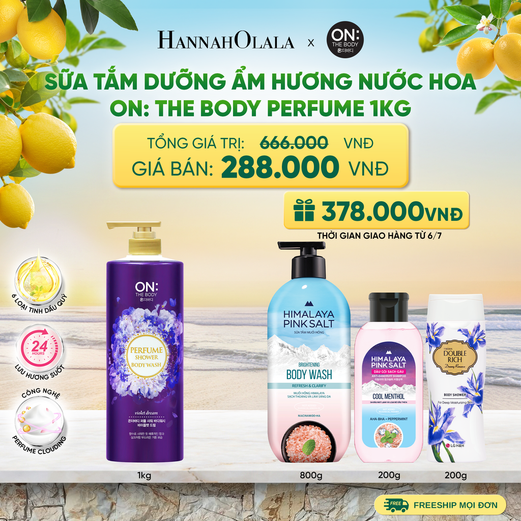  SỮA TẮM DƯỠNG ẨM HƯƠNG NƯỚC HOA ON: THE BODY PERFUME 1KG - A734 