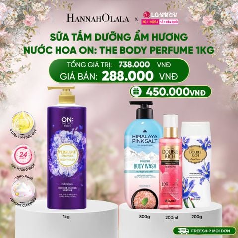  DEAL 26: SỮA TẮM DƯỠNG ẨM HƯƠNG NƯỚC HOA ON: THE BODY PERFUME 1KG 