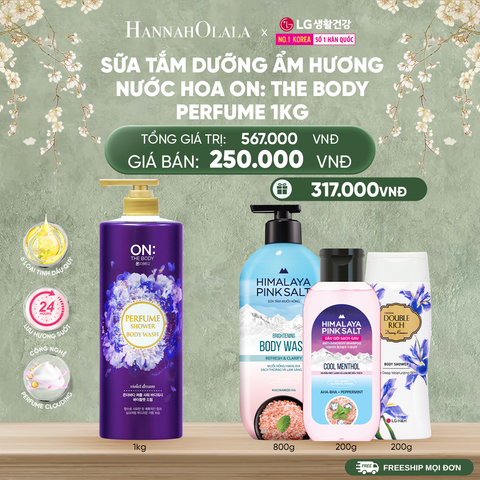  DEAL 01: SỮA TẮM DƯỠNG ẨM HƯƠNG NƯỚC HOA ON: THE BODY PERFUME CLASSIC PINK 1KG 