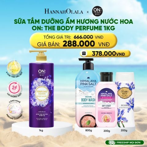  DEAL 01: SỮA TẮM DƯỠNG ẨM HƯƠNG NƯỚC HOA ON: THE BODY PERFUME 1KG 