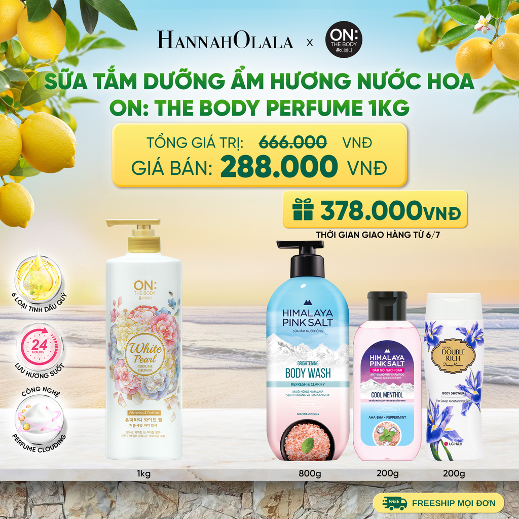  SỮA TẮM DƯỠNG ẨM HƯƠNG NƯỚC HOA ON: THE BODY PERFUME 1KG - A734 