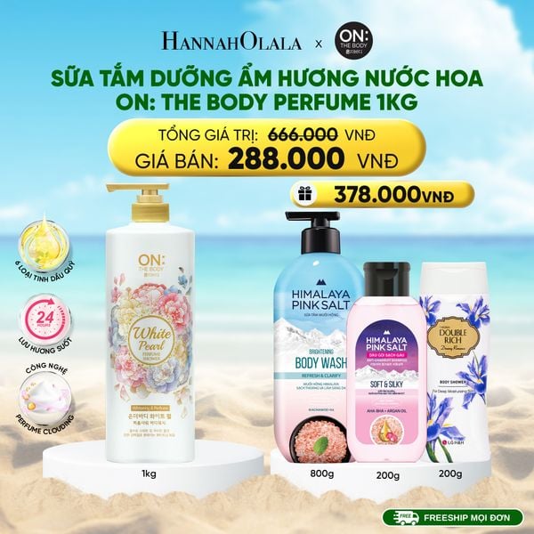  SỮA TẮM DƯỠNG ẨM HƯƠNG NƯỚC HOA ON: THE BODY PERFUME 1KG 