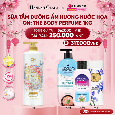  A1439_DEAL 01: SỮA TẮM DƯỠNG ẨM HƯƠNG NƯỚC HOA ON: THE BODY PERFUME CLASSIC PINK 1KG 