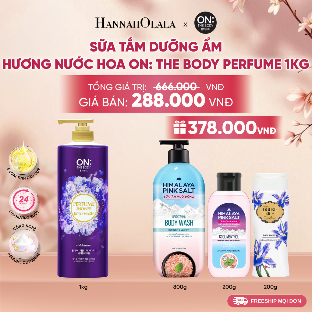  SỮA TẮM DƯỠNG ẨM HƯƠNG NƯỚC HOA ON: THE BODY PERFUME 1KG - A545 
