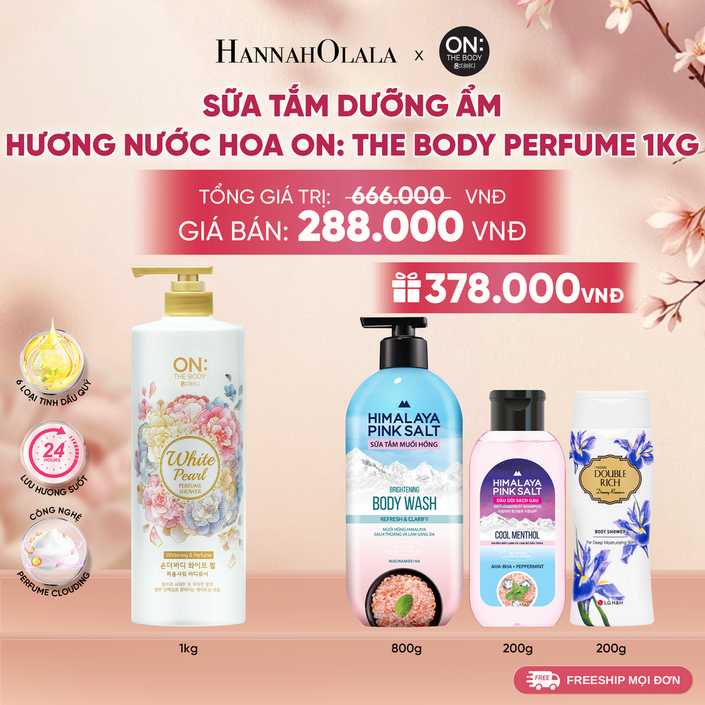  SỮA TẮM DƯỠNG ẨM HƯƠNG NƯỚC HOA ON: THE BODY PERFUME 1KG - A545 