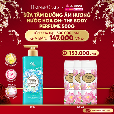  DEAL 02: SỮA TẮM DƯỠNG ẨM HƯƠNG NƯỚC HOA ON: THE BODY PERFUME VIOLET DREAM 500G 
