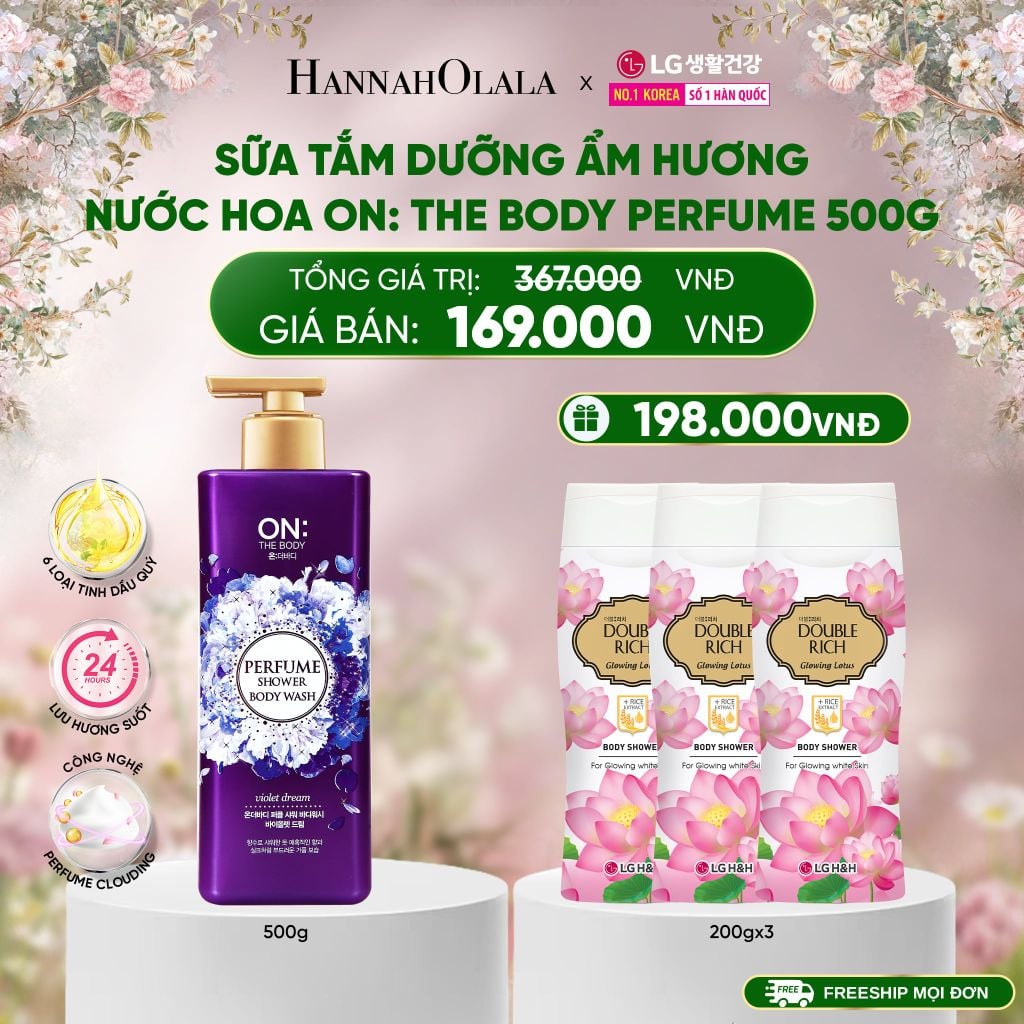  DEAL 27: SỮA TẮM DƯỠNG ẨM HƯƠNG NƯỚC HOA ON: THE BODY PERFUME 500G 