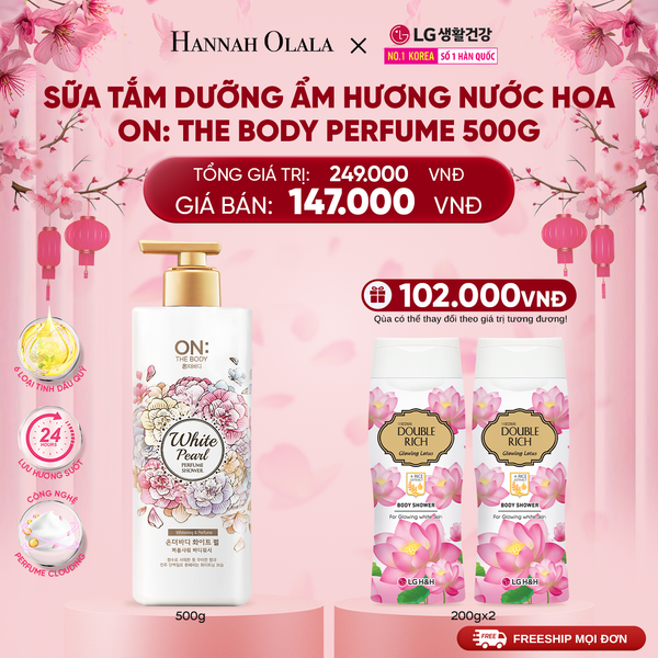  DEAL 02: SỮA TẮM DƯỠNG ẨM HƯƠNG NƯỚC HOA ON: THE BODY PERFUME VIOLET DREAM 500G 