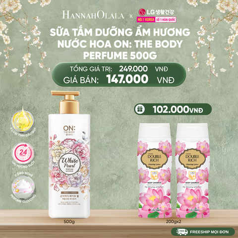  DEAL 02: SỮA TẮM DƯỠNG ẨM HƯƠNG NƯỚC HOA ON: THE BODY PERFUME VIOLET DREAM 500G 