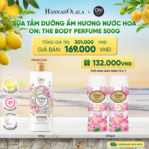  SỮA TẮM DƯỠNG ẨM HƯƠNG NƯỚC HOA ON: THE BODY PERFUME 500G - A738 