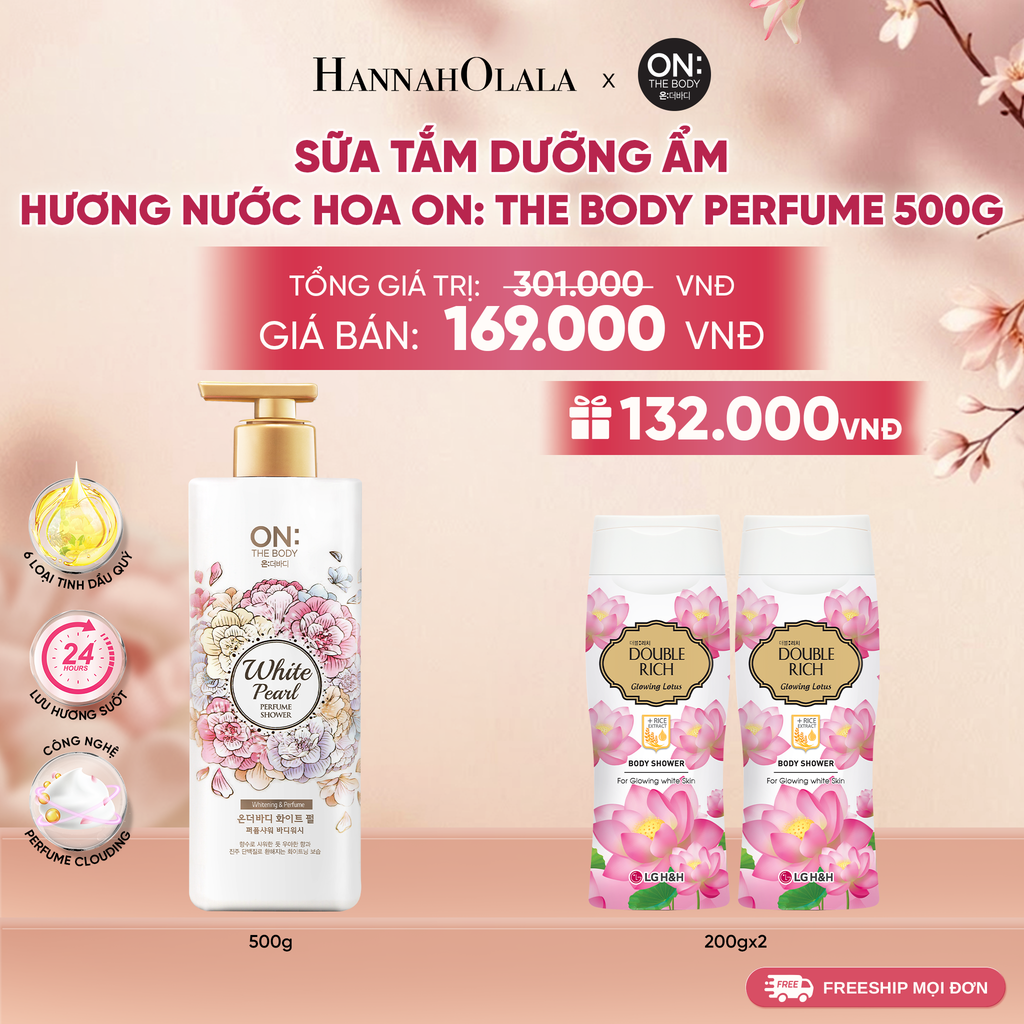  SỮA TẮM DƯỠNG ẨM HƯƠNG NƯỚC HOA ON: THE BODY PERFUME 500G - A1101 