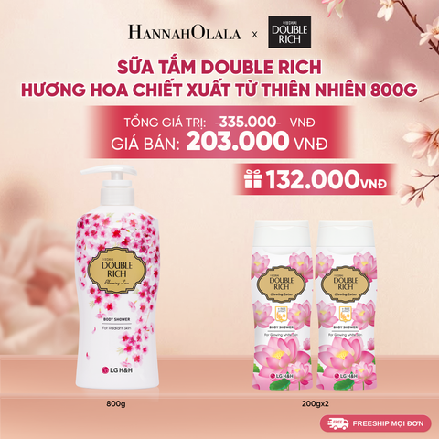  SỮA TẮM DOUBLE RICH HƯƠNG HOA CHIẾT XUẤT TỪ THIÊN NHIÊN 800ML 