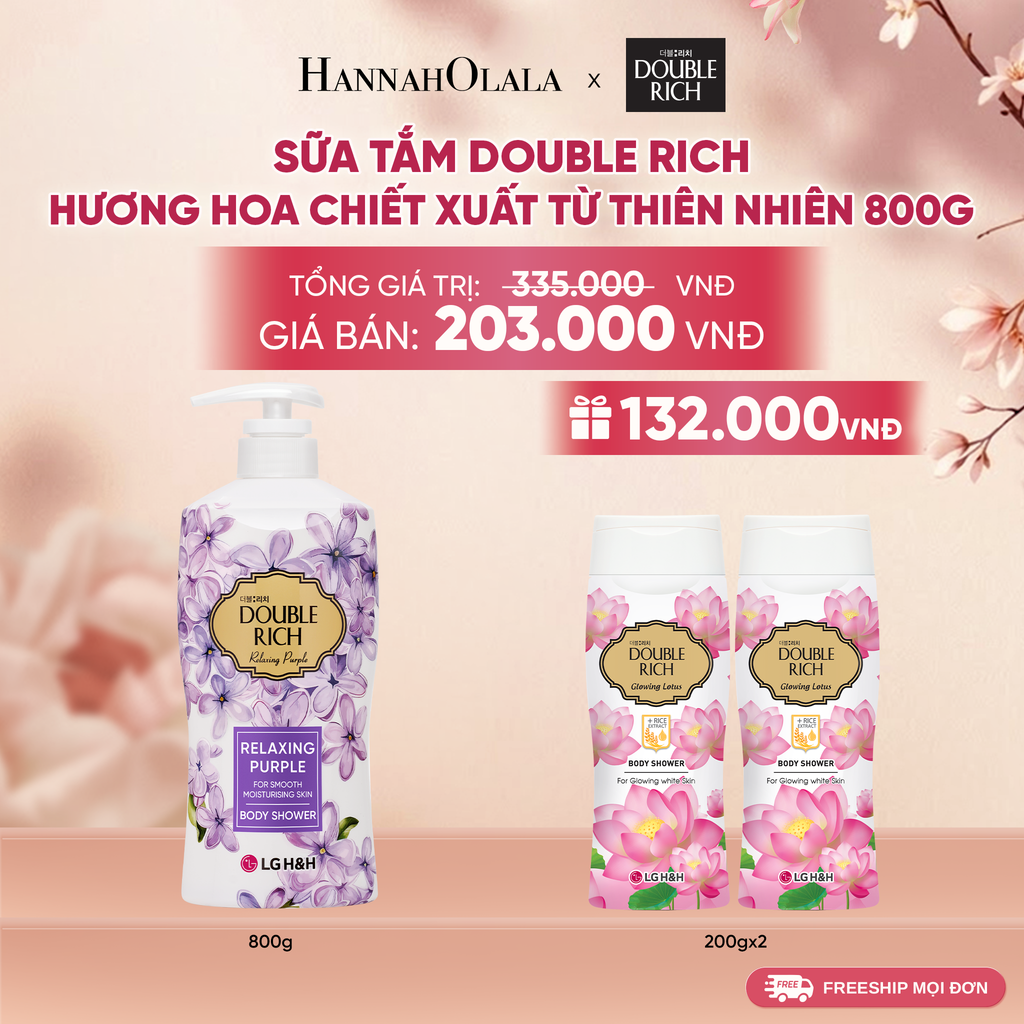  SỮA TẮM DOUBLE RICH HƯƠNG HOA CHIẾT XUẤT TỪ THIÊN NHIÊN 800ML 