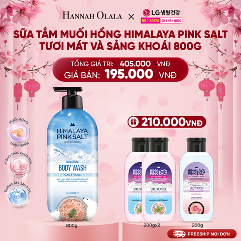  A1480_DEAL 30: SỮA TẮM MUỐI HỒNG HIMALAYA PINK SALT TƯƠI MÁT VÀ SẢNG KHOÁI 800G 