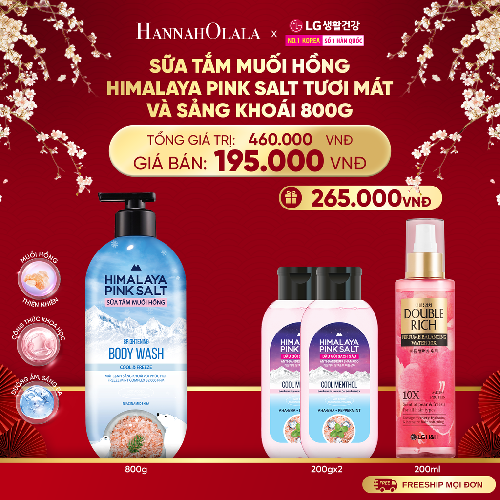  A1374_DEAL 30: SỮA TẮM MUỐI HỒNG HIMALAYA PINK SALT TƯƠI MÁT VÀ SẢNG KHOÁI 800G 