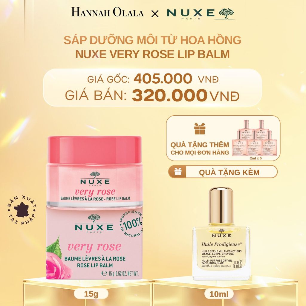  C714_DEAL 7: SÁP DƯỠNG MÔI HOA HỒNG NUXE LIP BALM 15G 