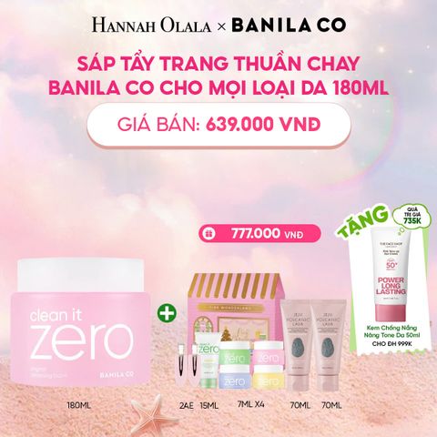  SÁP TẨY TRANG THUẦN CHAY BANILA CO CHO MỌI LOẠI DA 180ML 