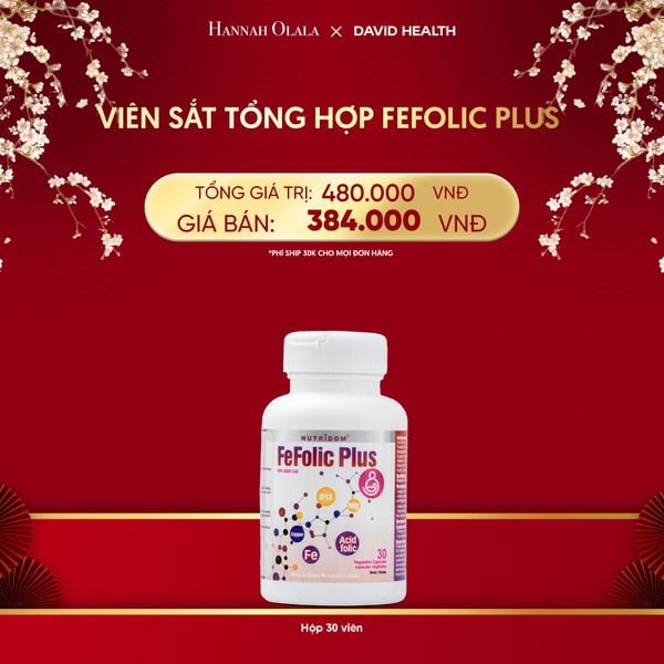  DEAL 7: SẮT TỔNG HỢP FEFOLIC PLUS (30 VIÊN) 