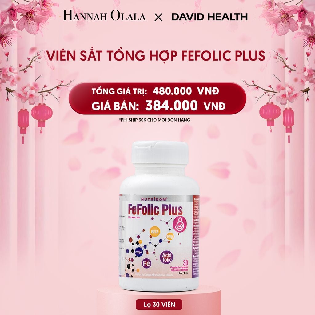  DEAL 6: SẮT TỔNG HỢP FEFOLIC PLUS (30 VIÊN) 
