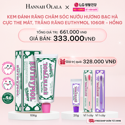  E407_DEAL 14: KEM ĐÁNH RĂNG CHĂM SÓC NƯỚU HƯƠNG BẠC HÀ CỰC THE MÁT, TRẮNG RĂNG EUTHYMOL 106GR 