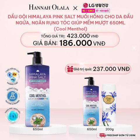  E414_DEAL 05: DẦU GỘI HIMALAYA PINK SALT MUỐI HỒNG CHO DA ĐẦU NGỨA, NGĂN RỤNG TÓC GIÚP MỀM MƯỢT, ÓNG Ả 