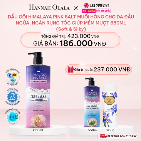  DEAL 05: DẦU GỘI HIMALAYA PINK SALT MUỐI HỒNG CHO DA ĐẦU NGỨA, NGĂN RỤNG TÓC GIÚP MỀM MƯỢT, ÓNG Ả 