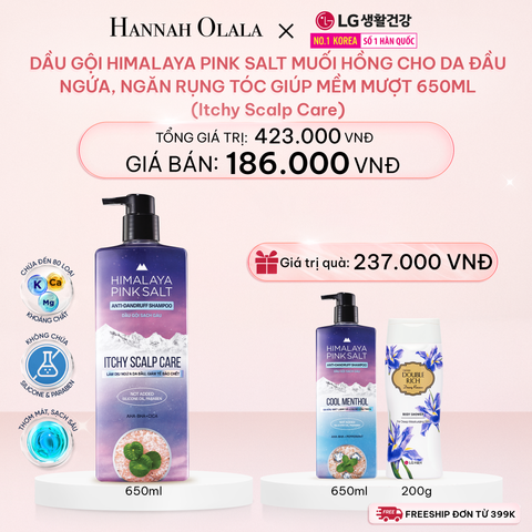  DEAL 05: DẦU GỘI HIMALAYA PINK SALT MUỐI HỒNG CHO DA ĐẦU NGỨA, NGĂN RỤNG TÓC GIÚP MỀM MƯỢT, ÓNG Ả 